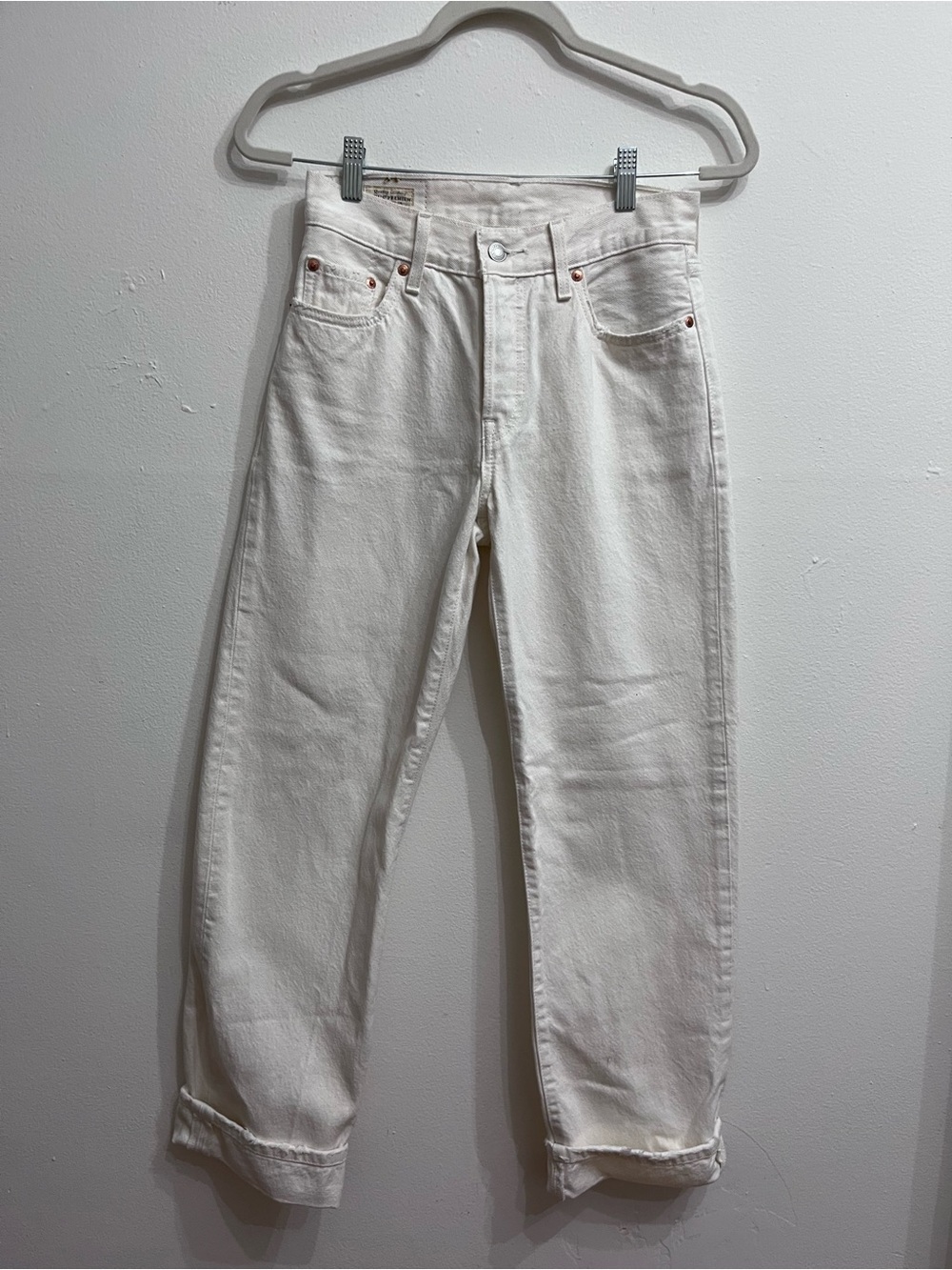 Levi's Off-White Relaxed Fit Jeans